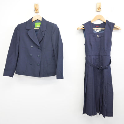 【中古】佐賀県 城東中学校 女子制服 2点 (ブレザー・ジャンパースカート) sf091655