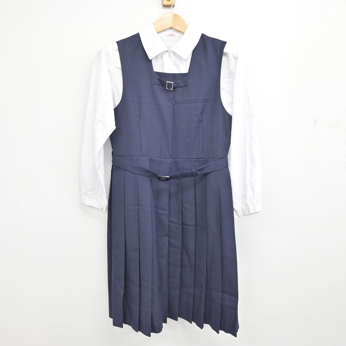 【中古】佐賀県 城東中学校 女子制服 3点 (ブレザー・シャツ・ジャンパースカート) sf091665