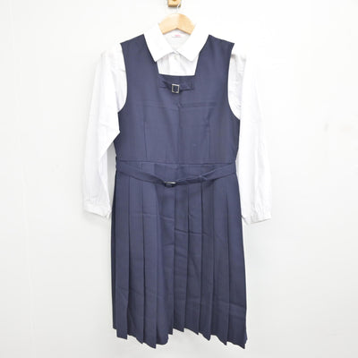 【中古】佐賀県 城東中学校 女子制服 3点 (ブレザー・シャツ・ジャンパースカート) sf091665