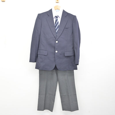 【中古】東京都 高島第二中学校 男子制服 4点 (ブレザー・シャツ・ズボン) sf091677