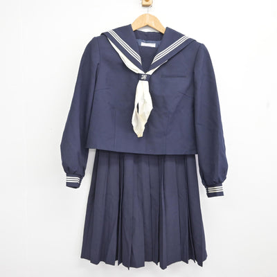 【中古】千葉県 千代田中学校 女子制服 3点 (セーラー服・スカート) sf091698