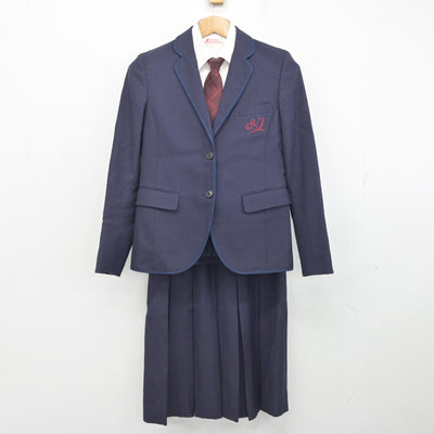 【中古】山梨県 甲府西高等学校 女子制服 6点 (ブレザー・ベスト・シャツ・スカート) sf091699