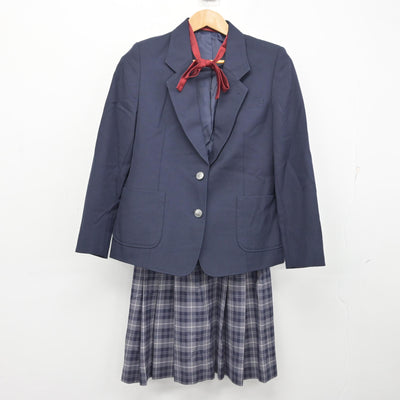 【中古】神奈川県 荏田南中学校 女子制服 4点 (ブレザー・スカート) sf091730