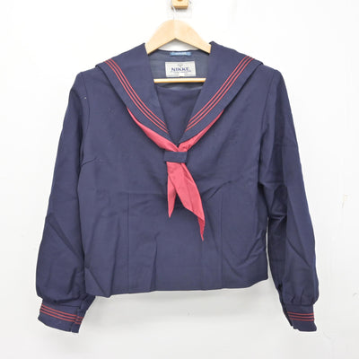 【中古】茨城県 明野中学校 女子制服 3点 (セーラー服・スカート) sf091753