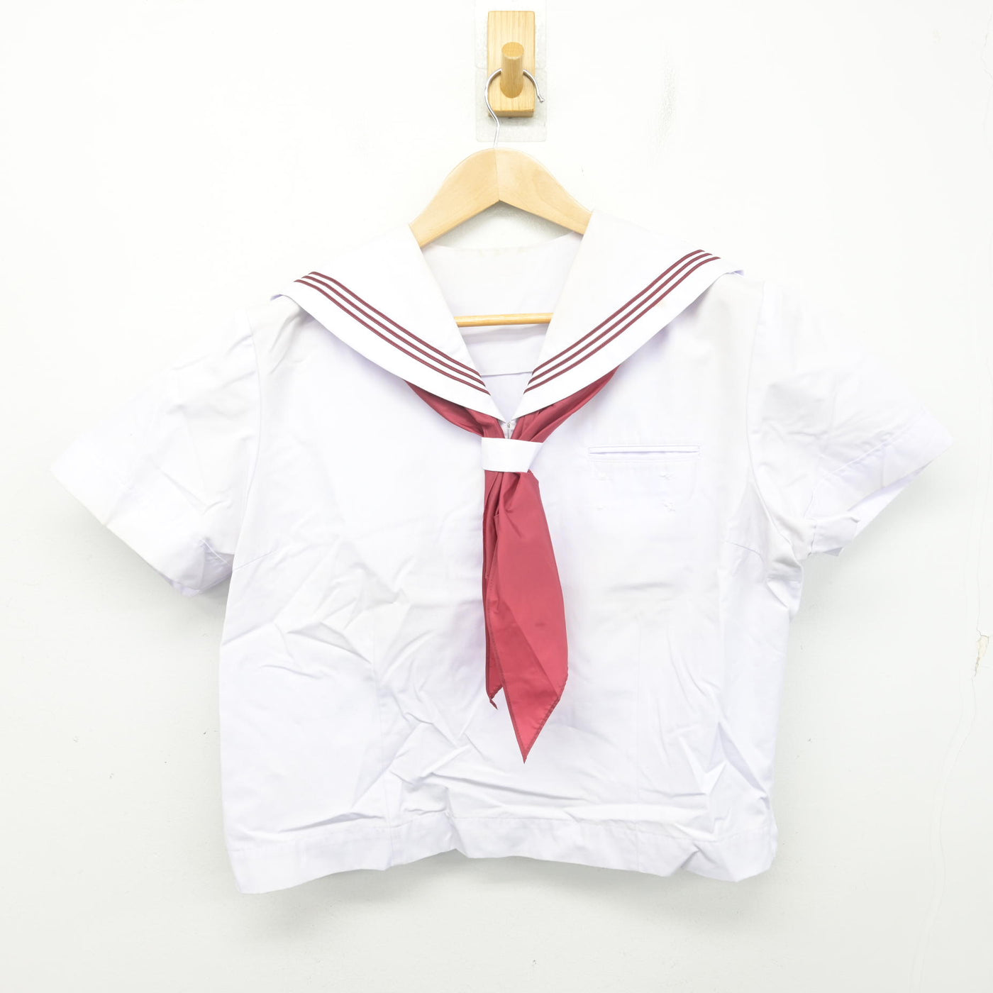 【中古】茨城県 明野中学校 女子制服 3点 (セーラー服・スカート) sf091754
