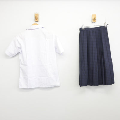 【中古】福岡県 福岡市内中学標準服 女子制服 2点 (シャツ・スカート) sf091778