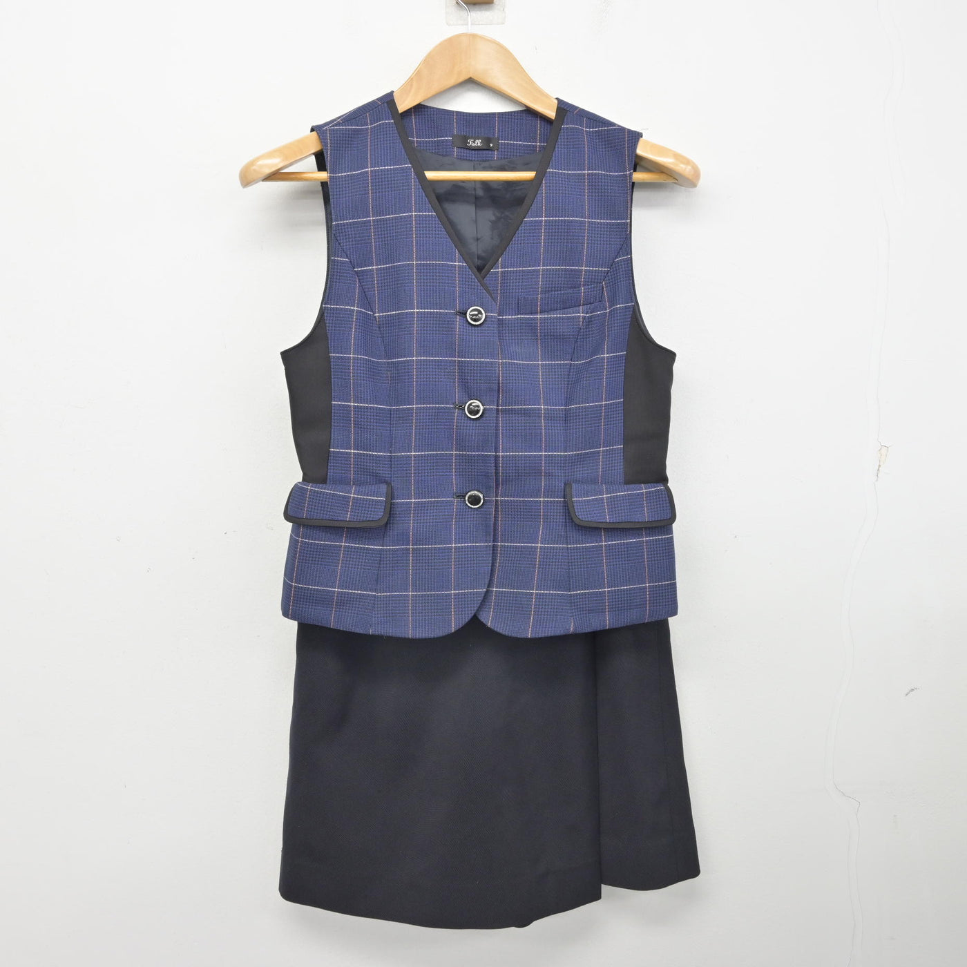 【中古】 事務服 女子制服 2点 (ベスト・スカート) sf091826