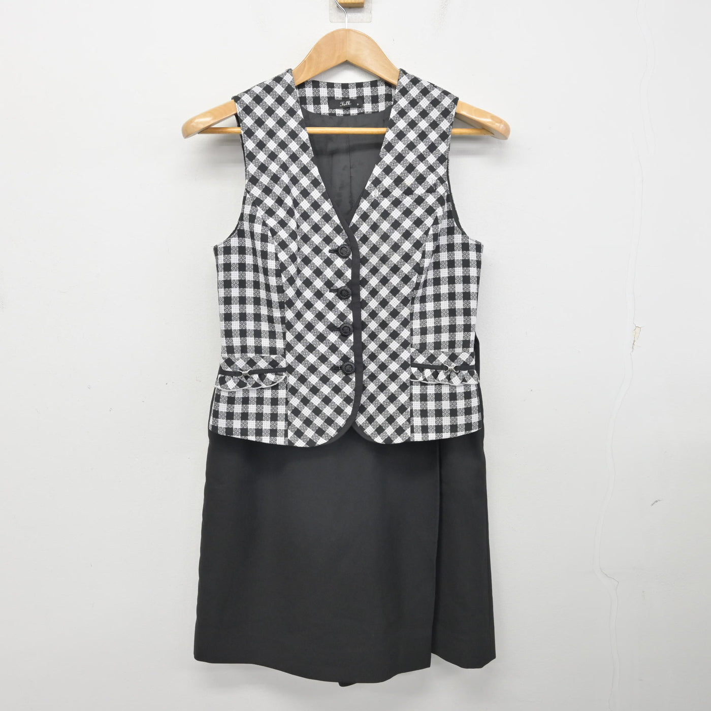 【中古】 事務服 女子制服 2点 (ベスト・スカート) sf091827