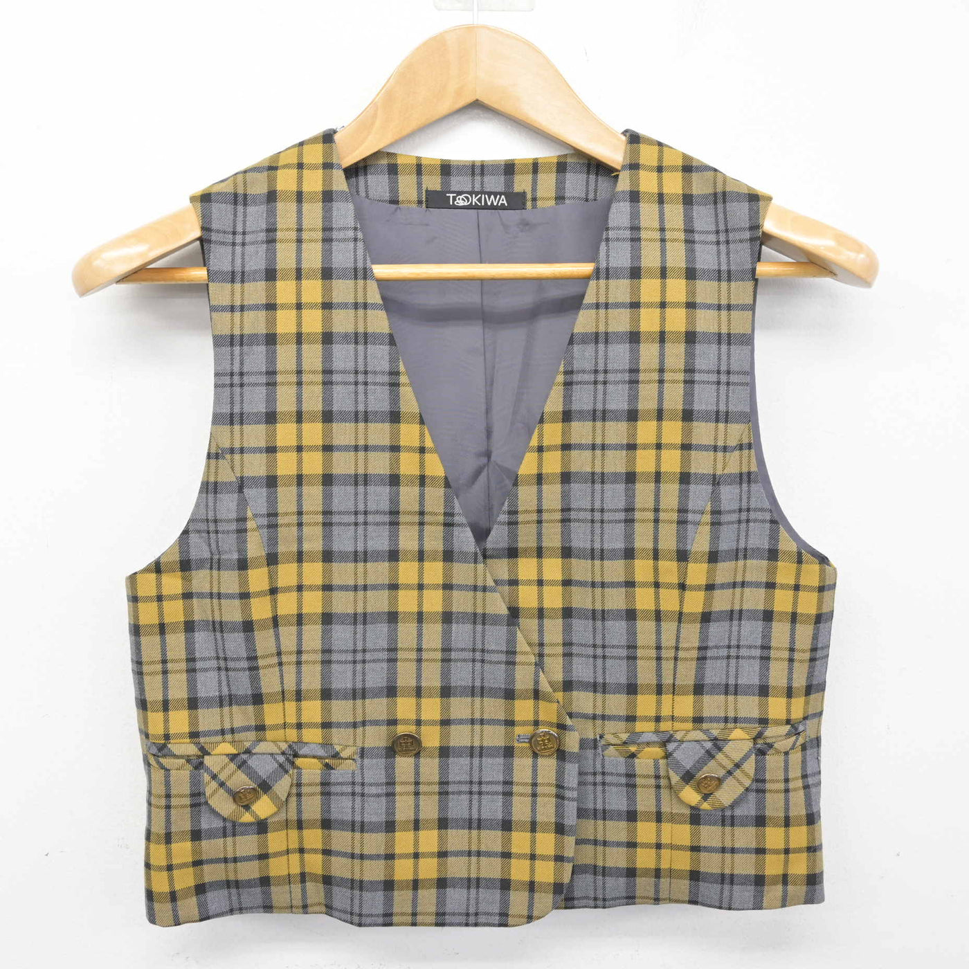 【中古】大分県 原川中学校 女子制服 4点 (ベスト・シャツ・スカート) sf091844