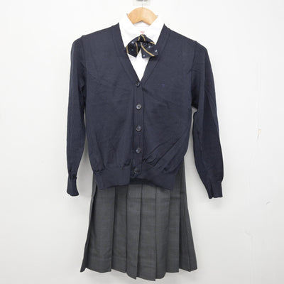 【中古】兵庫県 須磨学園高等学校・中学校 女子制服 5点 (ブレザー・ニット・シャツ・スカート) sf091857
