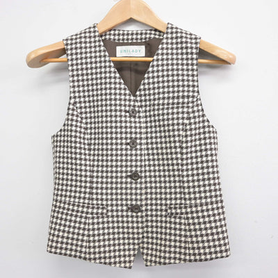 【中古】 事務服 女子制服 3点 (ベスト・スカート) sf091872