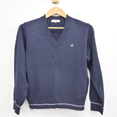 【中古】千葉県 成田高等学校・成田高等学校付属中学校 女子制服 2点 (ニット・ニットベスト) sf091874
