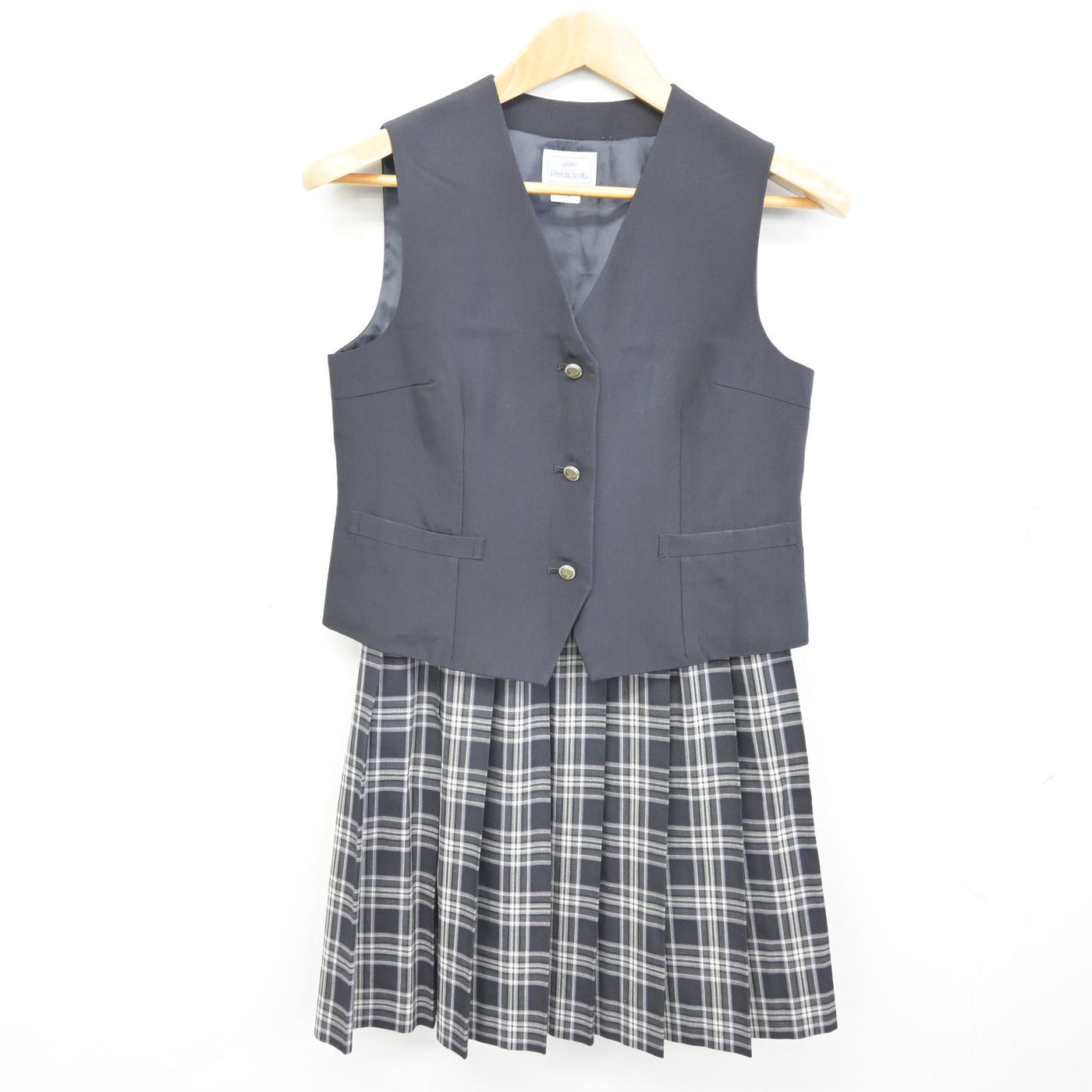 【中古】埼玉県 滑川総合高等学校 女子制服 2点 (ベスト・スカート) sf091906