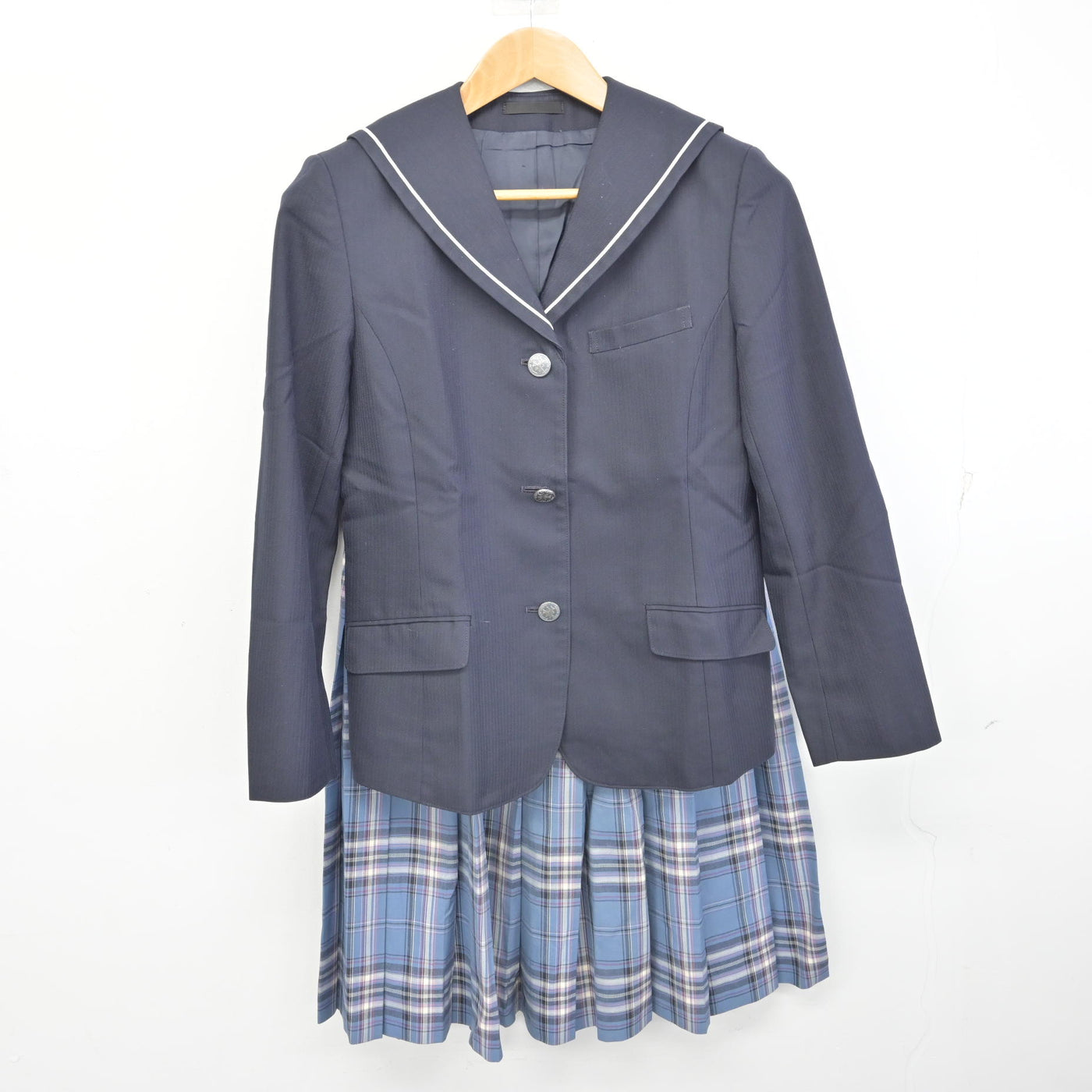 【中古】北海道 札幌白石高等学校 女子制服 2点 (ブレザー・スカート) sf091913