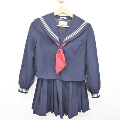 【中古】山形県 鳥海八幡中学校 女子制服 3点 (セーラー服・スカート) sf091916