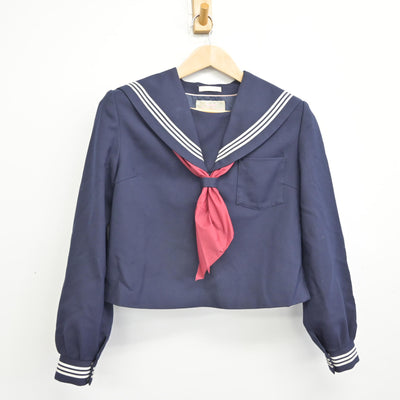 【中古】山形県 鳥海八幡中学校 女子制服 3点 (セーラー服・スカート) sf091916