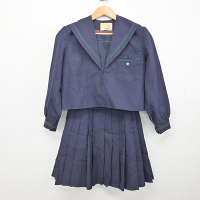 【中古】大阪府 文の里中学校 女子制服 2点 (セーラー服・スカート) sf091946