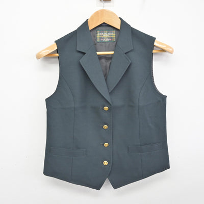 【中古】茨城県 つくば秀英高等学校 女子制服 2点 (ベスト・スカート) sf091976