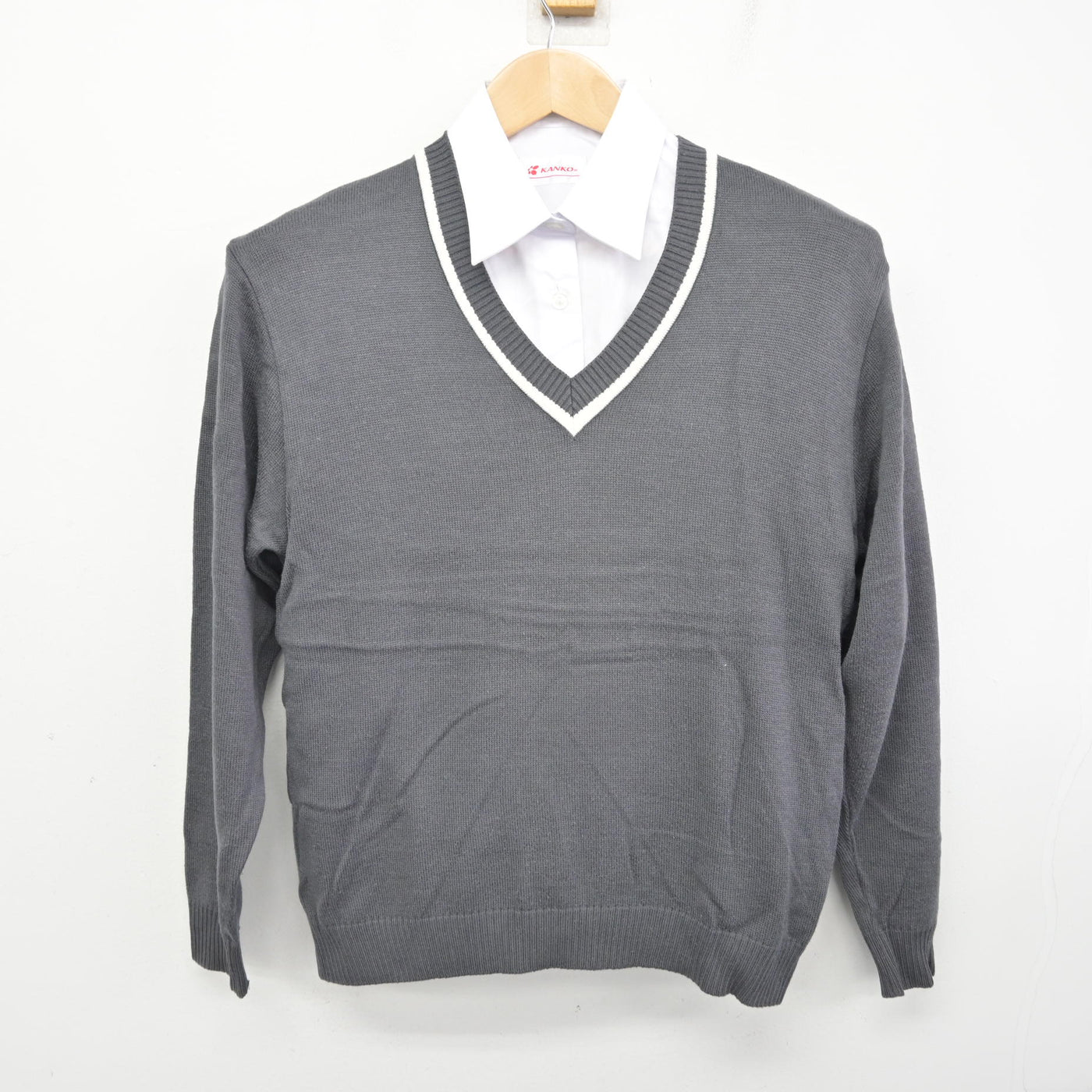 【中古】北海道 北海道札幌平岡高等学校 女子制服 2点 (ニット・シャツ) sf091996