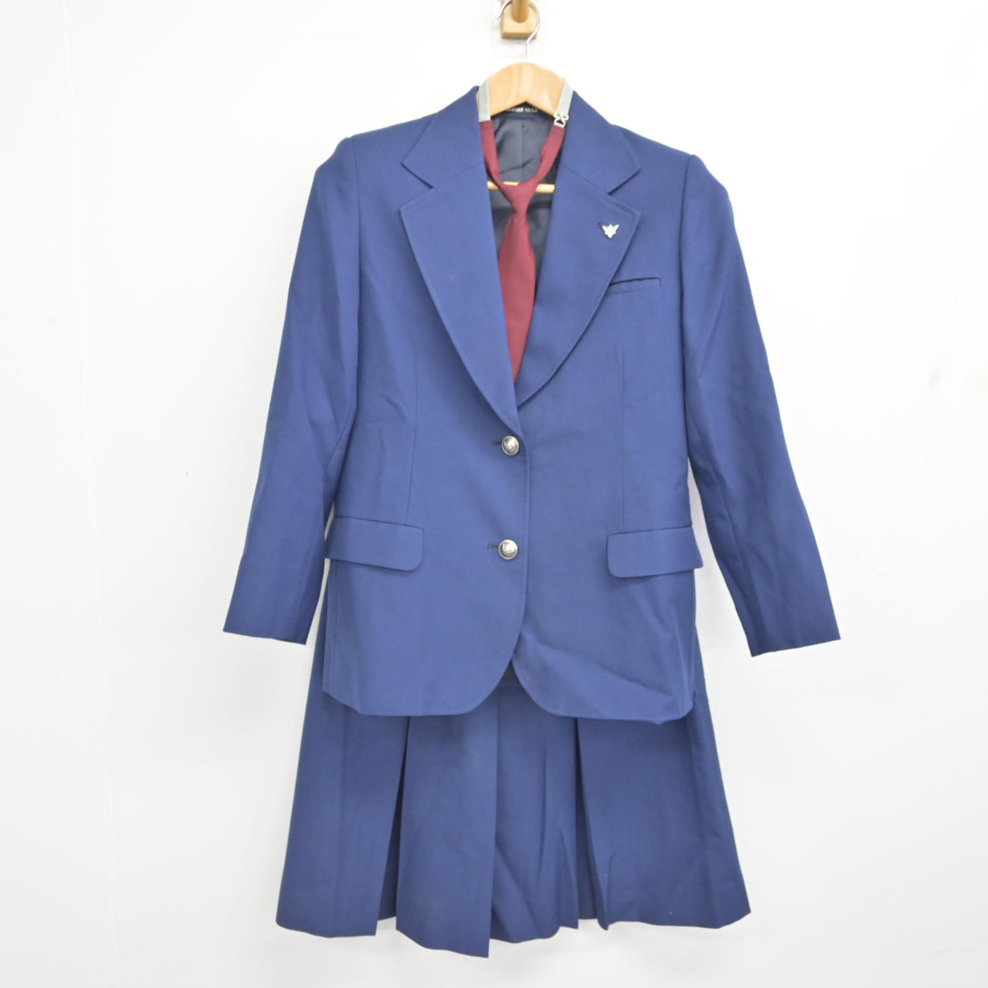 【中古】千葉県 坪井中学校 女子制服 5点 (ブレザー・ベスト・スカート) sf092038