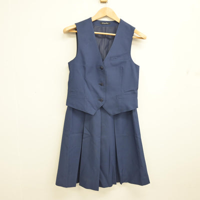 【中古】千葉県 坪井中学校 女子制服 5点 (ブレザー・ベスト・スカート) sf092038