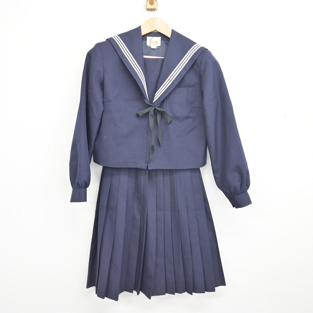 中古】愛知県 一宮市公立中学制服/旧モデル 女子制服 3点 (セーラー服