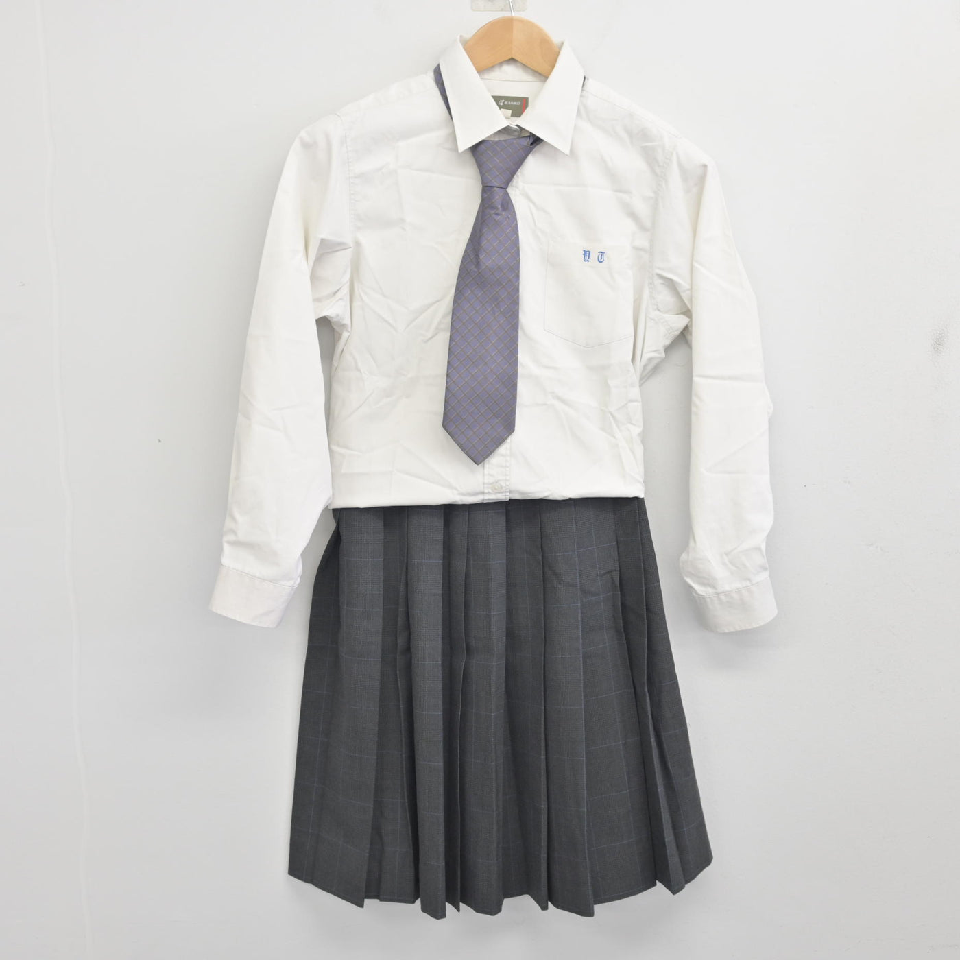 【中古】鳥取県 米子工業高等学校 女子制服 5点 (ブレザー・シャツ・スカート・ズボン) sf092092