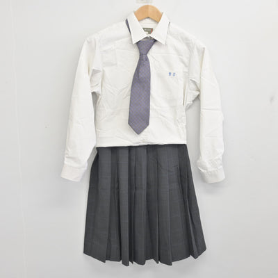 【中古】鳥取県 米子工業高等学校 女子制服 5点 (ブレザー・シャツ・スカート・ズボン) sf092092