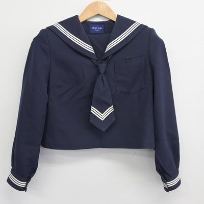 【中古】鳥取県 米子市日吉津村中学校組合立箕蚊屋中学校 女子制服 3点 (セーラー服・スカート) sf092093