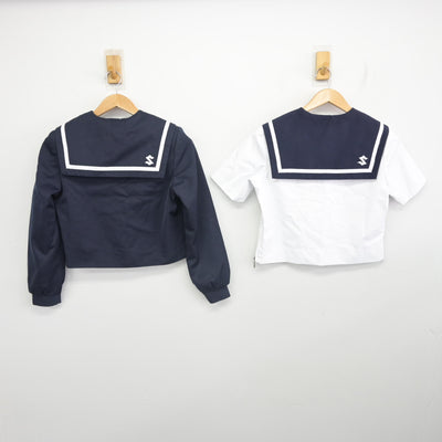 【中古】香川県 丸亀市立南中学校 女子制服 3点 (セーラー服・セーラー服) sf092146