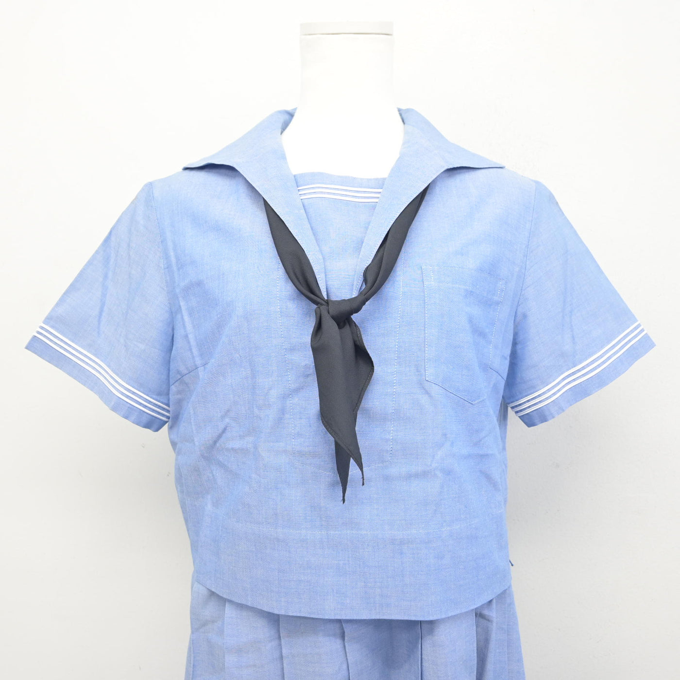【中古】熊本県 ルーテル学院高等学校 女子制服 3点 (セーラー服・ジャンパースカート) sf092233