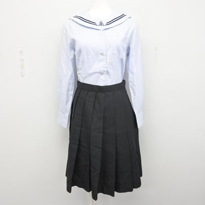 【中古】熊本県 菊池高等学校 女子制服 3点 (ブレザー・ブラウス・スカート) sf092236