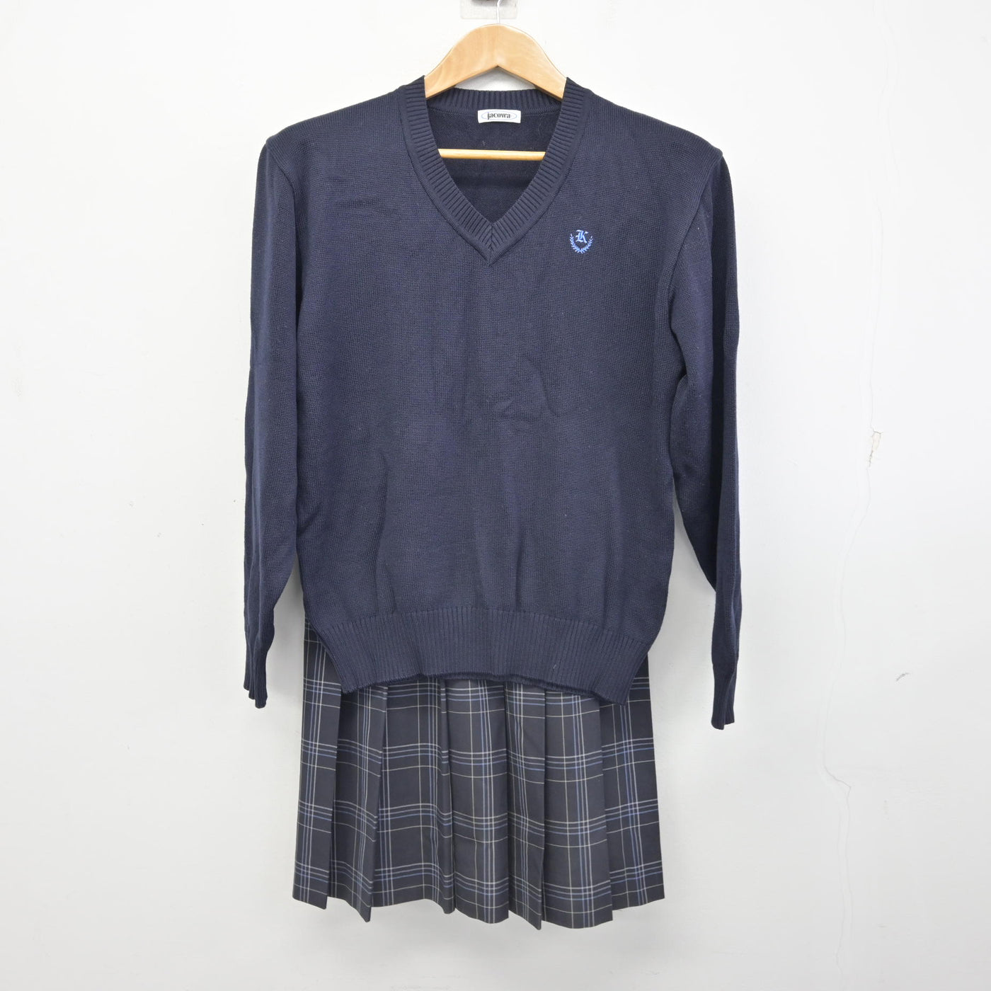 【中古】千葉県 柏高等学校 女子制服 2点 (ニット・スカート) sf092266