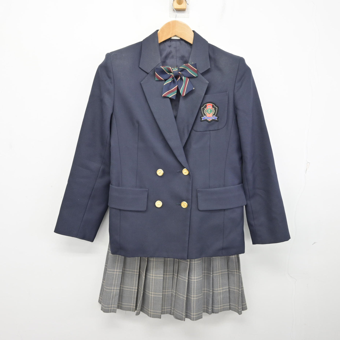 【中古】愛知県 高浜高等学校 女子制服 4点 (ブレザー・ニットベスト・スカート) sf092594