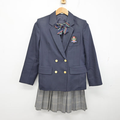 【中古】愛知県 高浜高等学校 女子制服 4点 (ブレザー・ニットベスト・スカート) sf092594
