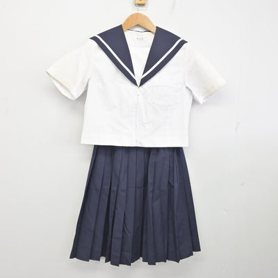【中古】愛知県 津島北高等学校 女子制服 2点 (セーラー服・スカート) sf092600