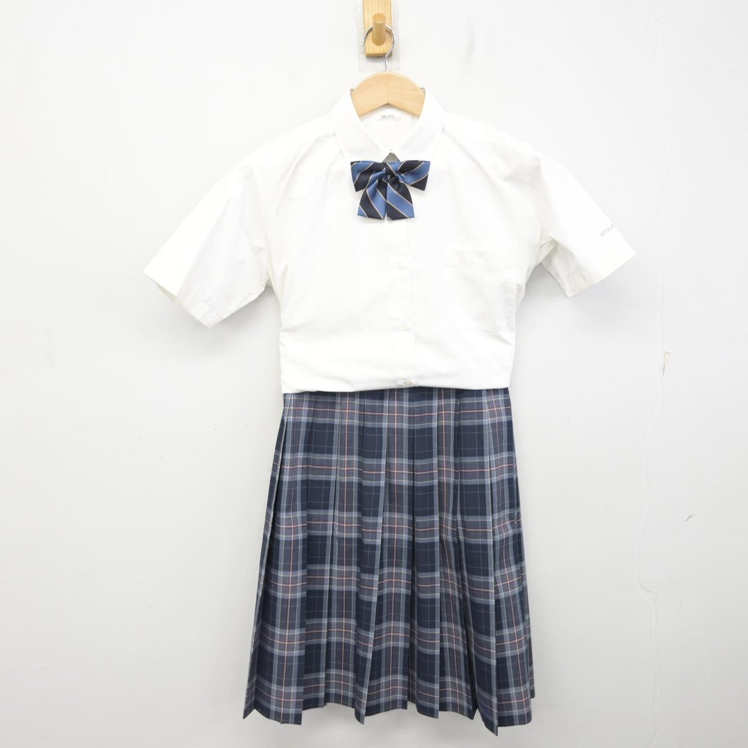 大阪高等学校　制服　女子　スカート 中古制服】大阪府 大阪高等学校 女子制服 4点（ブレザー・シャツ