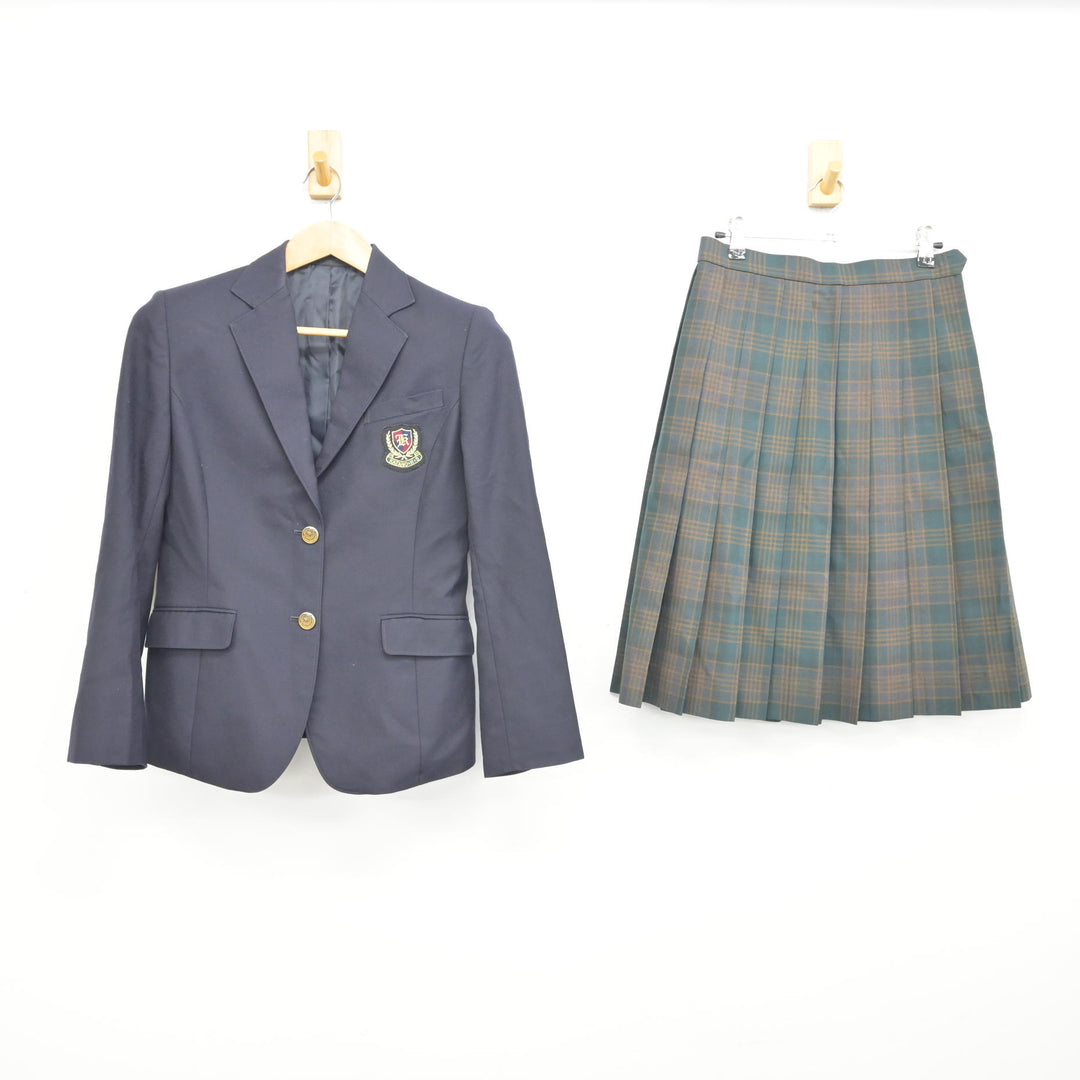 中古】大阪府 交野高等学校 女子制服 3点 (ブレザー・スカート