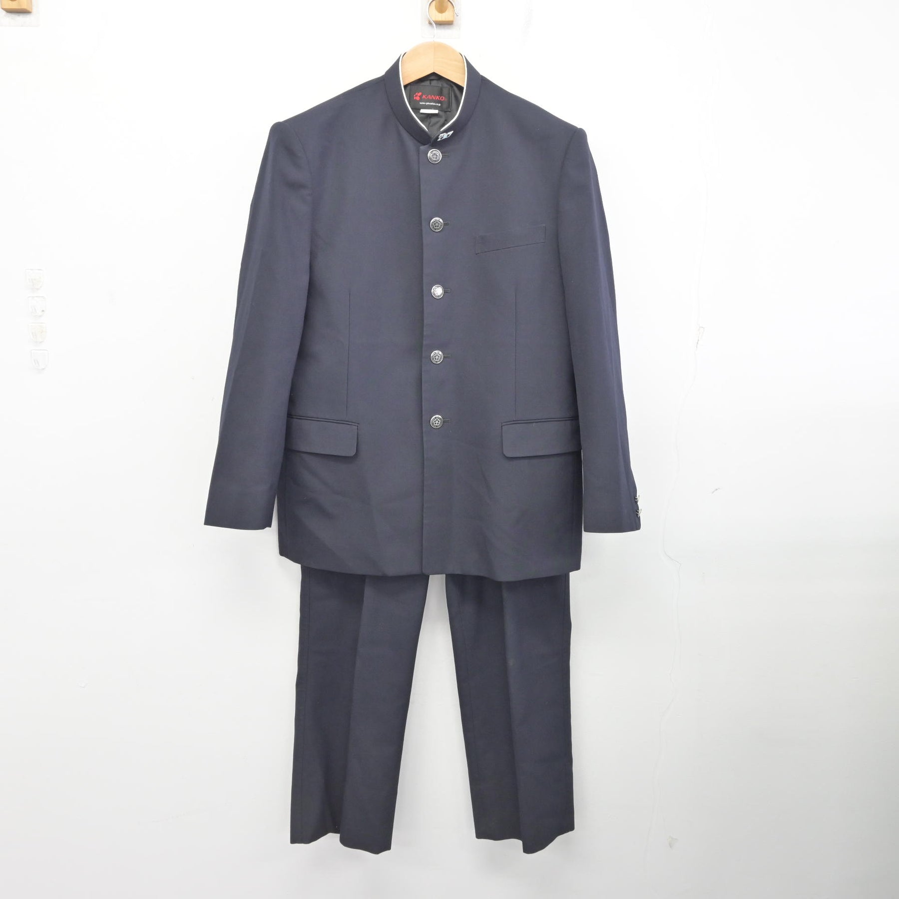 中古】茨城県 水戸工業高等学校 男子制服 4点 (学ラン・ズボン