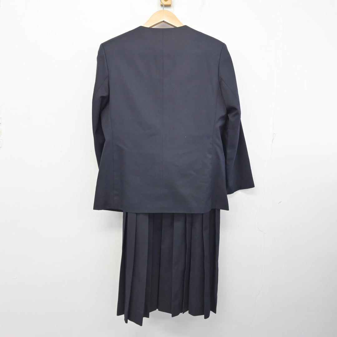 ジャンパースカート B96 W82 冬物 女子 紺 制服 ジャンパースカート単品夏＜W80-74：160B＞(B481)制服/中古