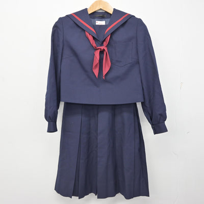 【中古】青森県 下長中学校 女子制服 3点 (セーラー服・スカート) sf092963