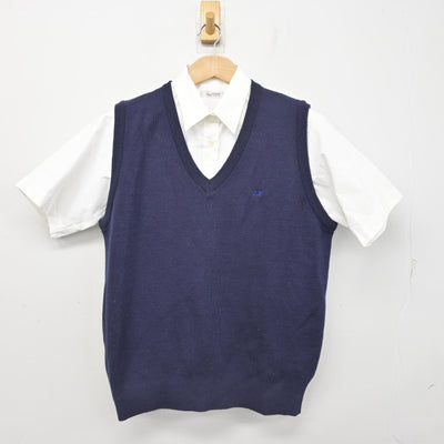 【中古】愛知県 豊橋高等学校 女子制服 2点 (ニットベスト・シャツ) sf093093