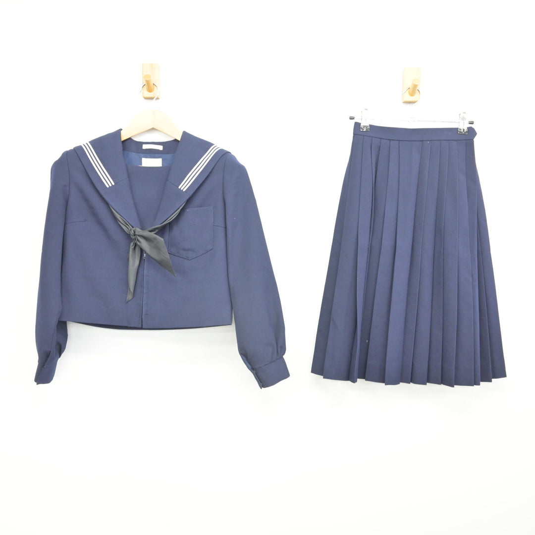 中古】愛知県 川名中学校 女子制服 3点 (セーラー服・スカート