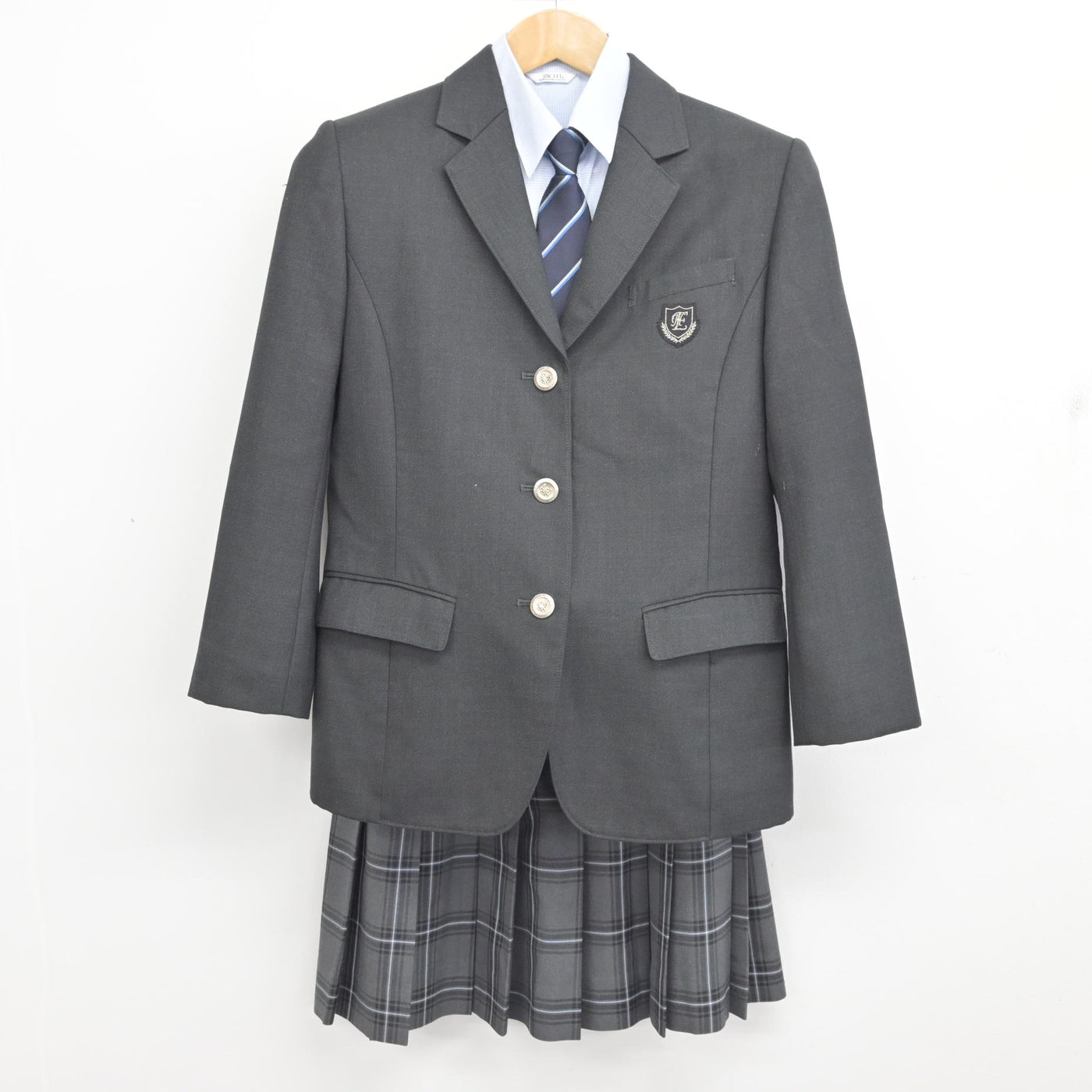 中古】静岡県 浜松東高等学校 女子制服 5点 (ブレザー・シャツ