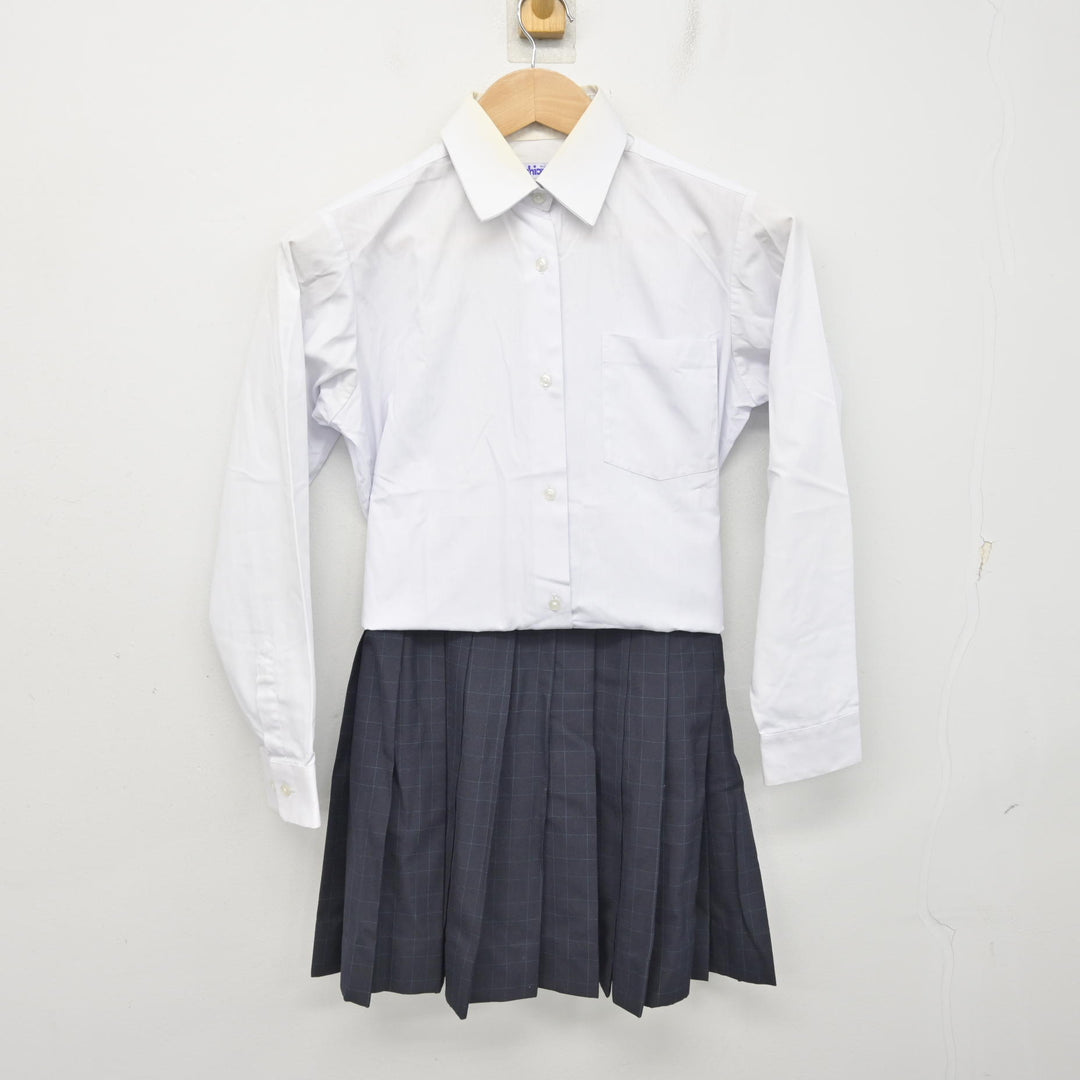 南港北中学校のスカート 2 中古】神奈川県 港北高等学校 女子制服 2点 (シャツ・スカート