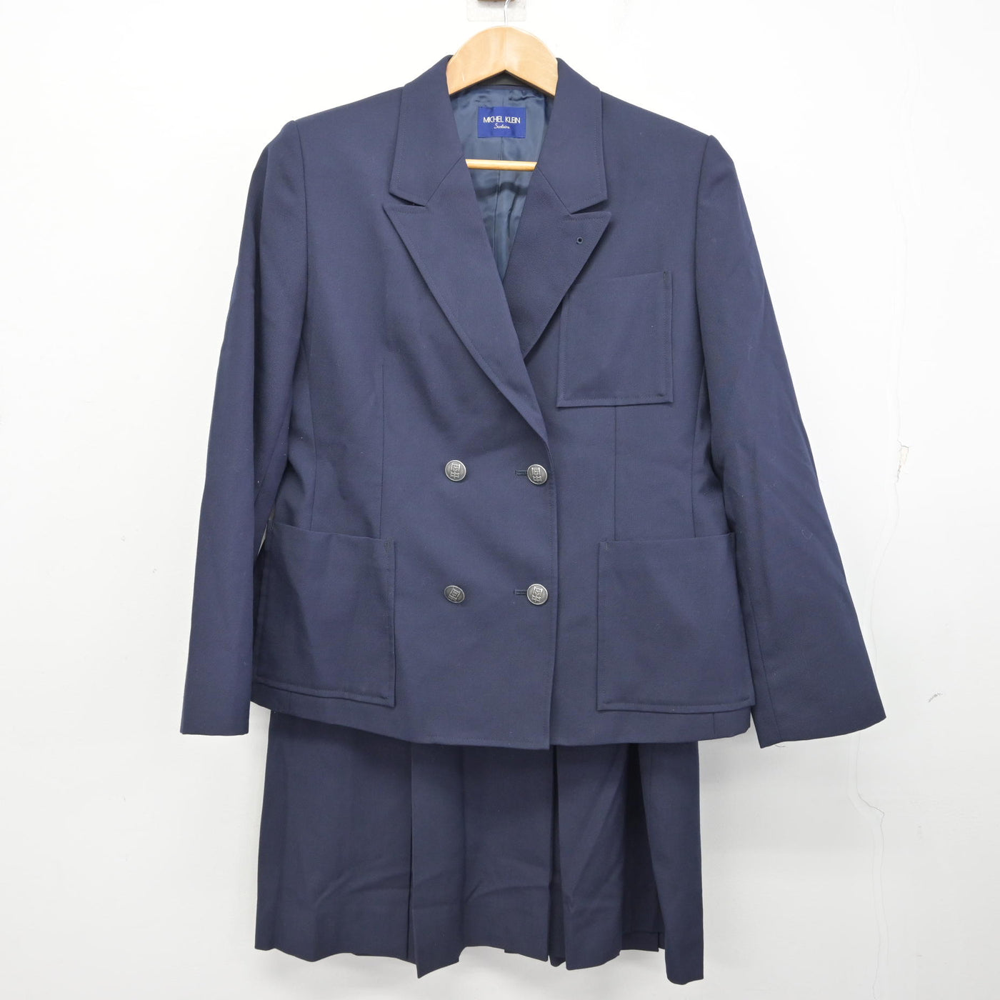 【中古】神奈川県 岡津中学校 女子制服 3点 (ブレザー・スカート) sf093586