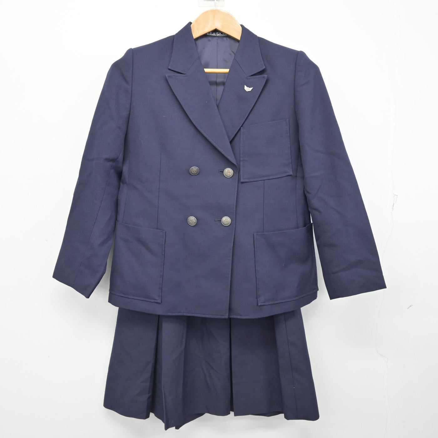【中古】神奈川県 岡津中学校 女子制服 4点 (ブレザー・スカート) sf093587