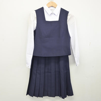 【中古】愛媛県 松山南高等学校 女子制服 5点 (ブレザー・ベスト・シャツ・スカート) sf093596