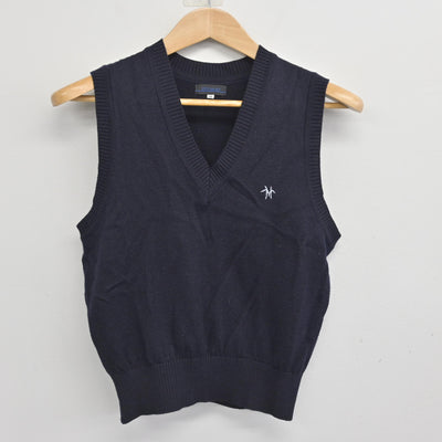 【中古】東京都 白_高等学校・附属中学校 女子制服 2点 (ニットベスト・シャツ) sf093620