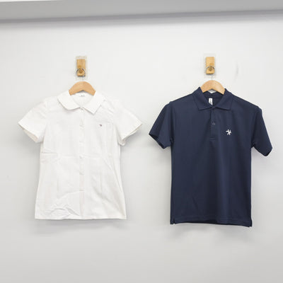 【中古】東京都 白_高等学校・附属中学校 女子制服 2点 (シャツ・シャツ) sf093621